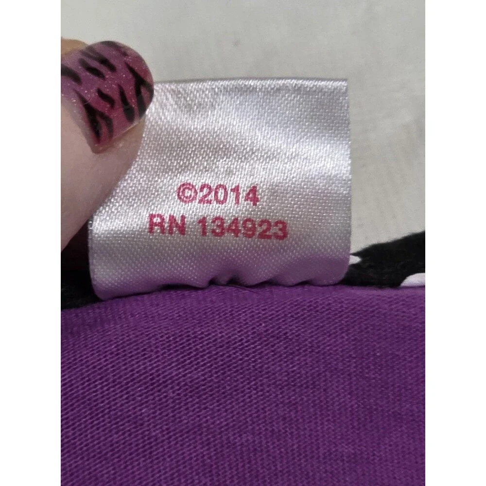 Glamour Bone Girls Rule Black & Purple Dog Dress Size Small